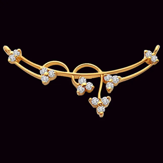 DN438 Brilliant Diamond & Gold Necklace Pendants Necklaces