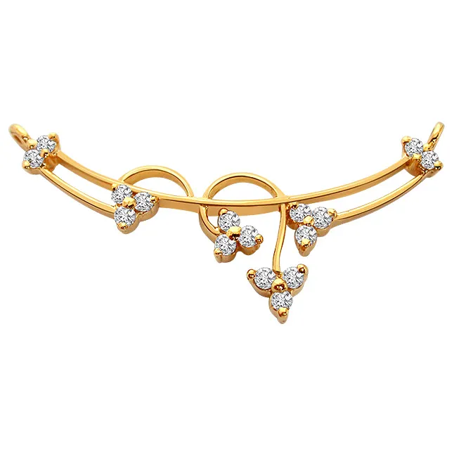 DN438 Brilliant Diamond & Gold Necklace Pendants Necklaces