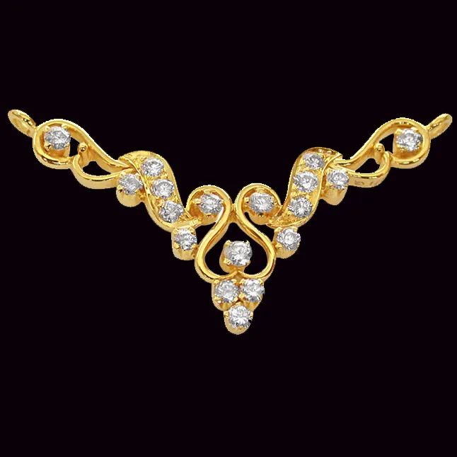 Fairy Tale 0.45cts Diamond 18kt Gold Necklace Pendant (DN439)