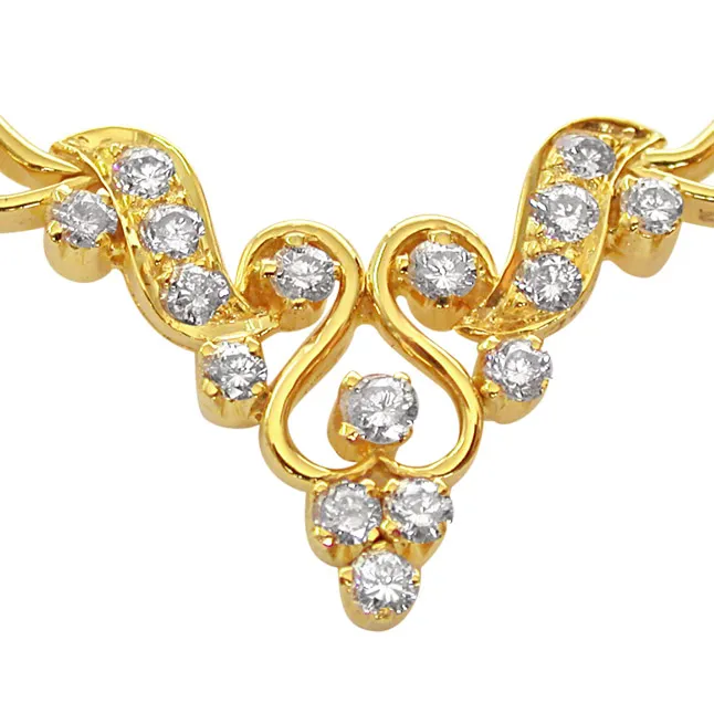 Fairy Tale 0.45ct Diamond 18kt Gold Necklace Pendants Necklaces