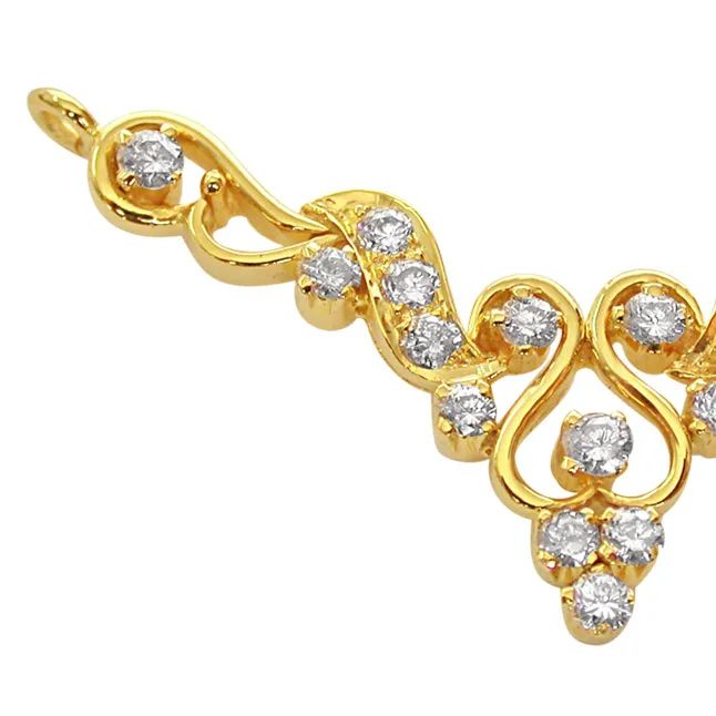 Fairy Tale 0.45ct Diamond 18kt Gold Necklace Pendants Necklaces