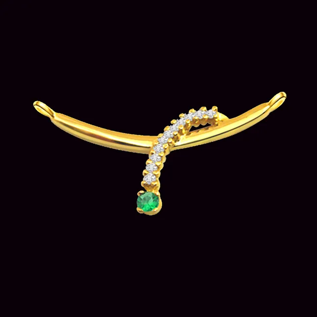 Diamond & Emerald Necklace Pendant (DN47)