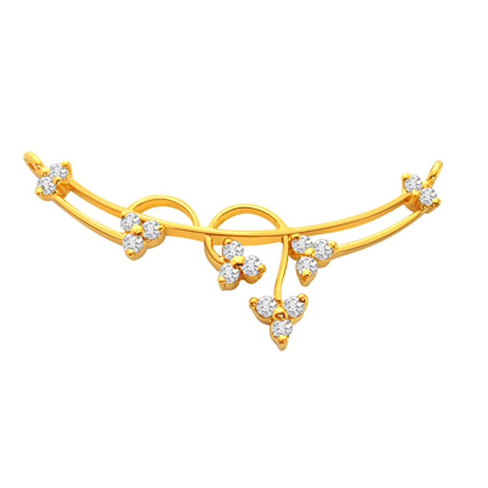 DN -58 Brilliant Diamond & Gold Necklace Pendants Necklaces