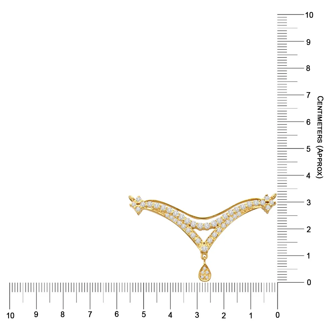 A Simple Diamond & Gold Necklace Pendant (DN60)