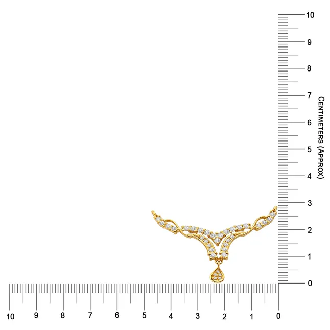 An Elegantly Designed Diamond & Gold Necklace Pendant (DN61)