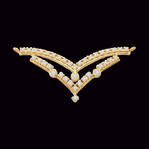 A very Simple Diamond & Gold Necklace Pendant (DN62)