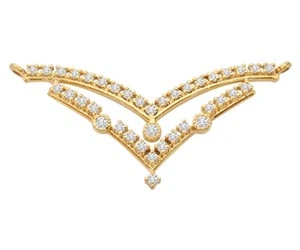 A very Simple Diamond & Gold Necklace Pendants Necklaces