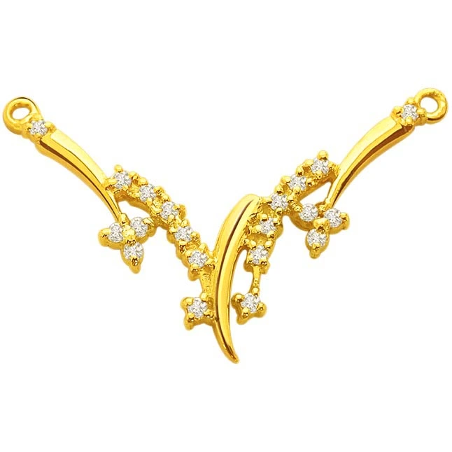 A Beautiful Diamond & gold Necklace Pendants DN66 Necklaces