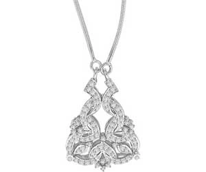 Sparkling Stars Rhodium Plated Diamond Necklace Set (DS3)