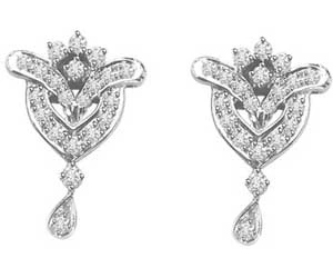 Sparkling Stars Rhodium Plated Diamond Necklace Set -Diamond Set