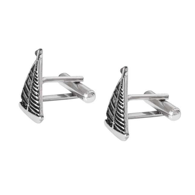Sailing Boat Silver Plated Cufflinks for Men (EMCF2)