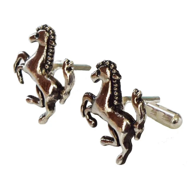 Gallop into Style: Unleash Elegance with Horse-Shaped Cufflinks (EMCF7)