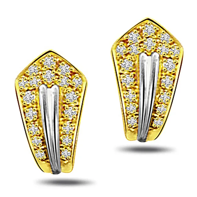 Vertical Desire Elegant Real Diamond Earrings (ER100)