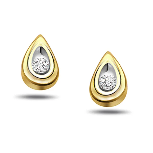 Buy Diamond Solitaire Earrings Online in India - Surat Diamond Jewellery