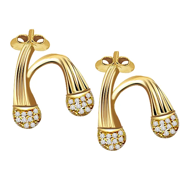 Twirl n Swirl Diamond Earrings (ER102)