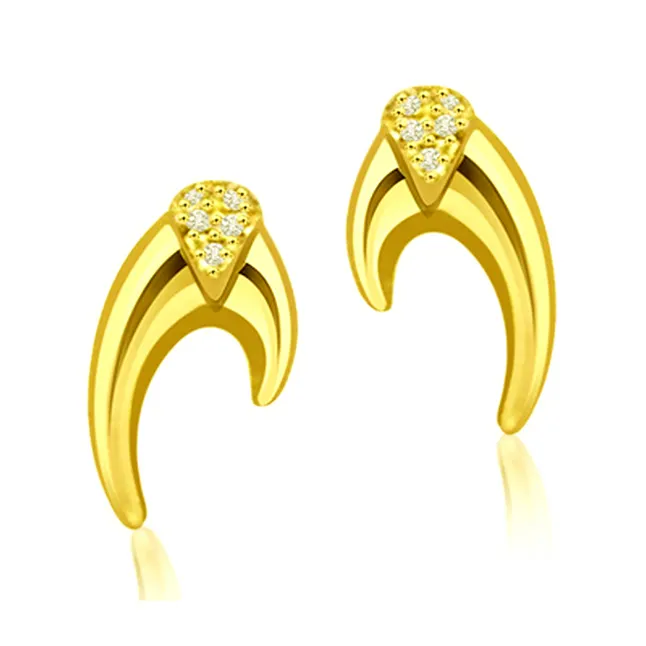 Shimmering Grace Real Diamond Earrings (ER103)