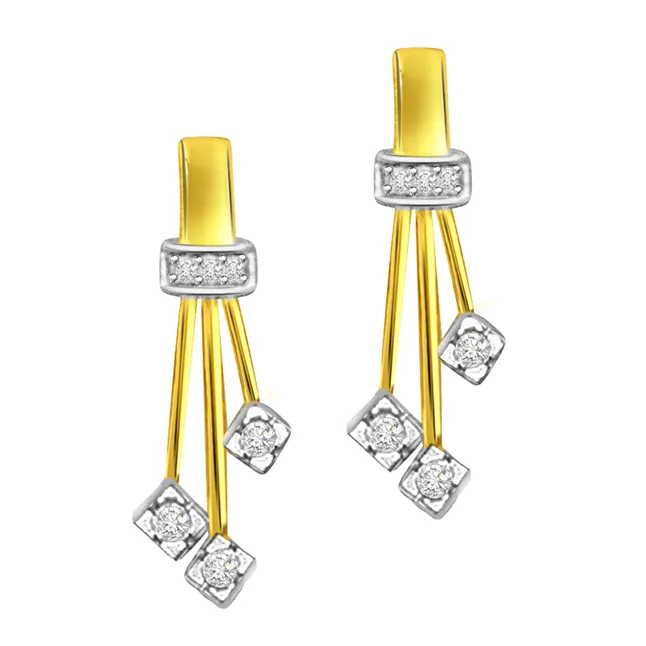 Triple Planted Studs Diamond Earrings (ER113)