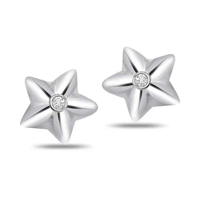 Five Star Real Single Diamond Earrings (ER138)
