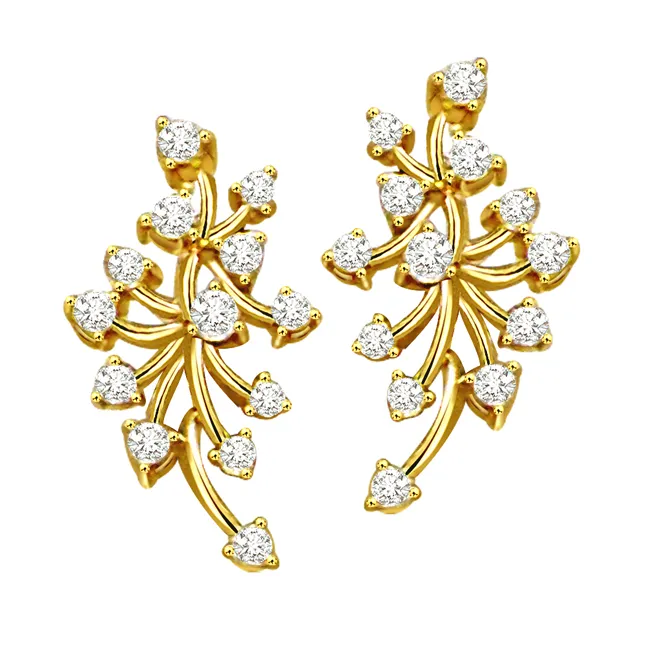 Sparkling Fairy Wand 1.04 cts Diamond Classic Earring (ER148)