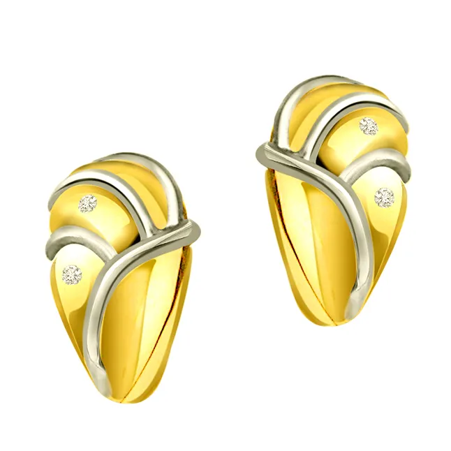 Triple Planted Studs 0.24 ct Diamond Bali Earrings -Balis & Hoops