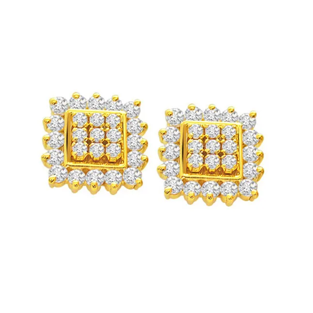 Customary n Conventional - Real Diamond Earrings (ER18)