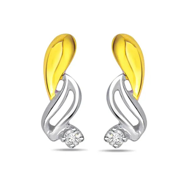 Sunshine 0.14 cts Tow-Tone Diamond Earring (ER196)