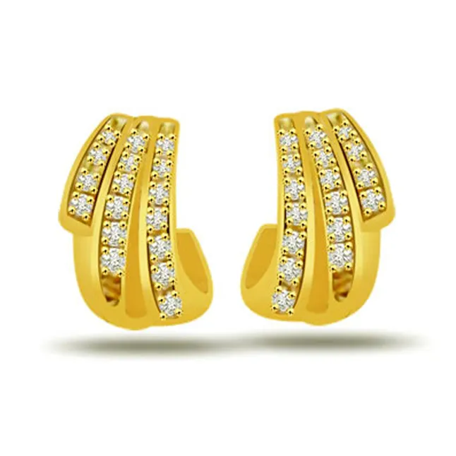 Triplet Delight 0.34cts Diamond Earrings (ER223)