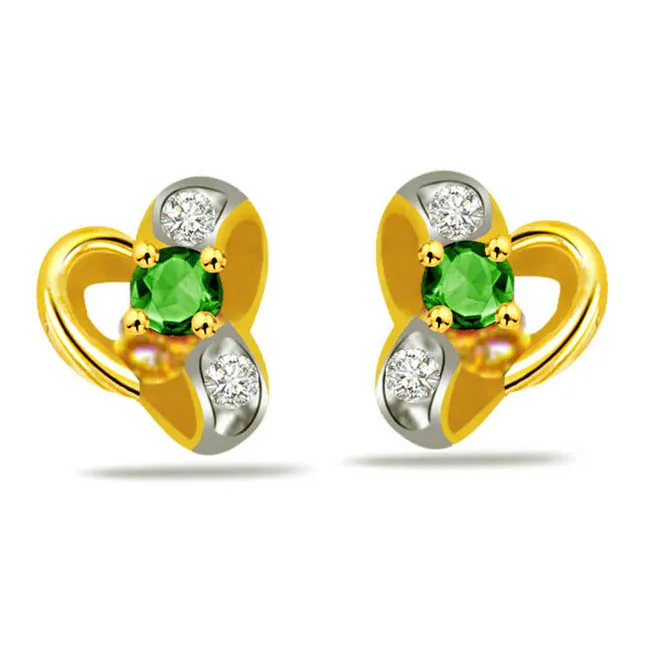 Venus Beauty Diamond & Emerald Classic Earrings (ER269)