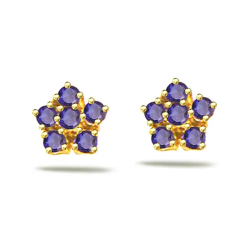 Flower of Sapphire 0.36cts Sapphire Kudajodi Earrings (ER290)