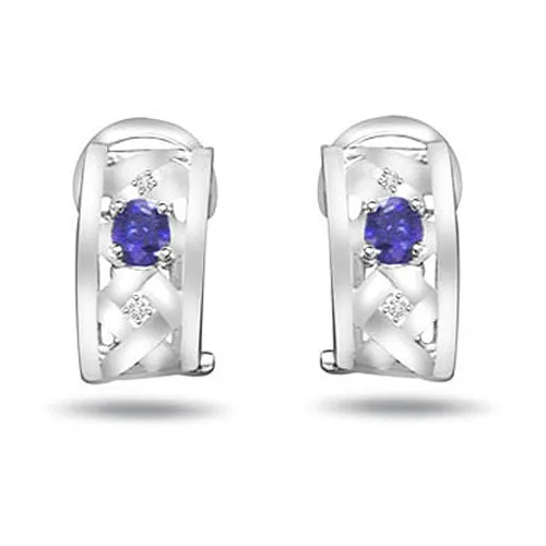 0.08 cts Diamond & Sapphire Gold Earring (ER319)