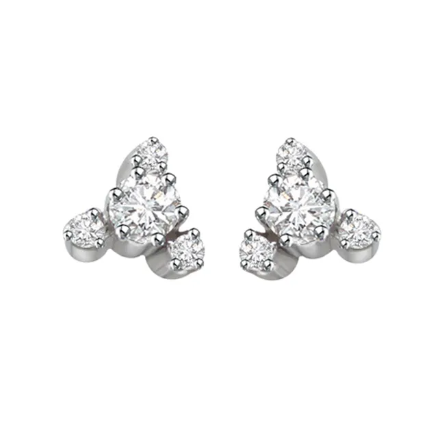 You're gorgeous -Diamond Earrings -White Rhodium
