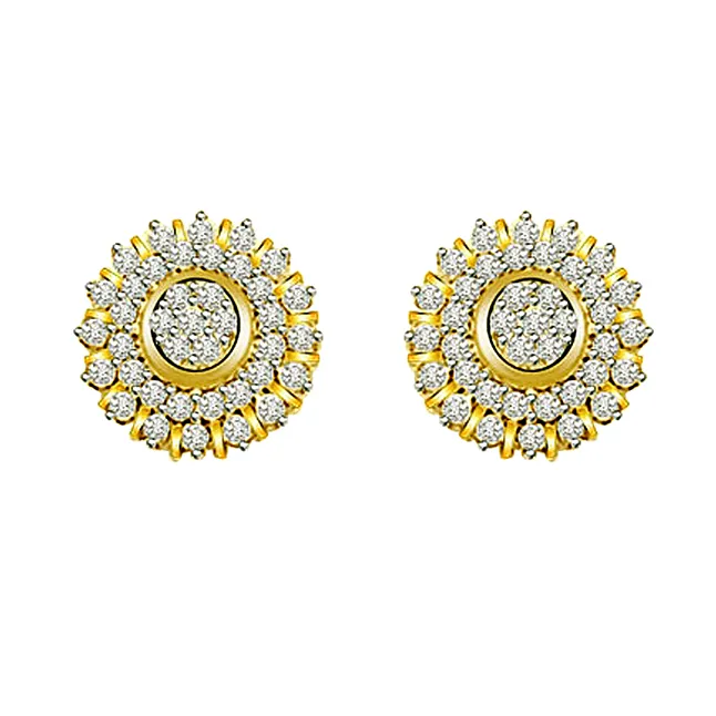 2.00ct Diamond Gold Earrings -Kudajodi