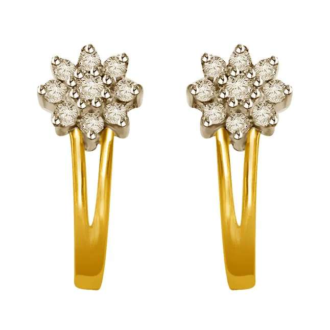 0.50 cts Diamond Flower Earrings (ER340)