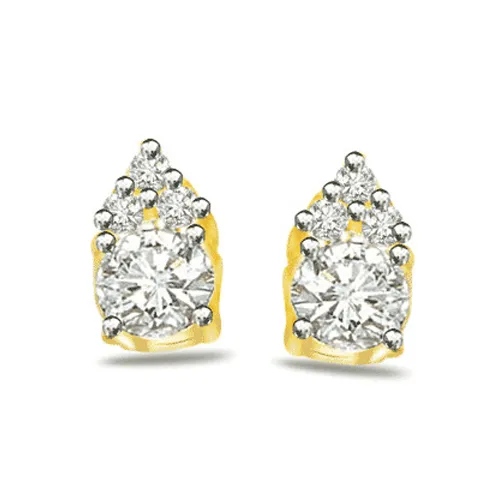 0.22 cts Diamond Earrings -Solitaire Earrings