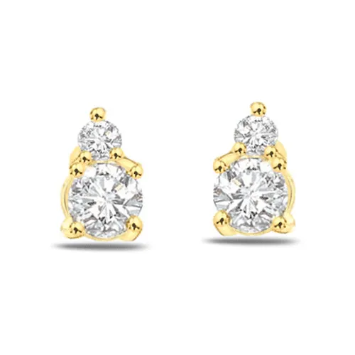 0.14 cts Diamond Earrings -Solitaire Earrings