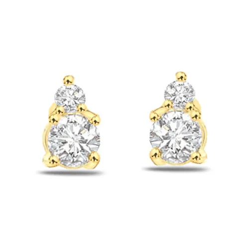 0.14 cts Real Diamond Solitaire Earrings (ER345)