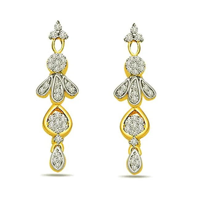 1.00 cts Diamond Hanging Earrings (ER353)