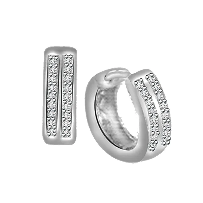 0.54ct Diamond Hoop Earrings -Balis & Hoops
