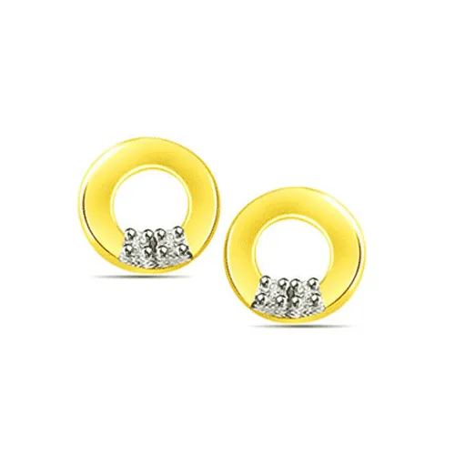 0.08cts Diamond Earrings -Geometrical