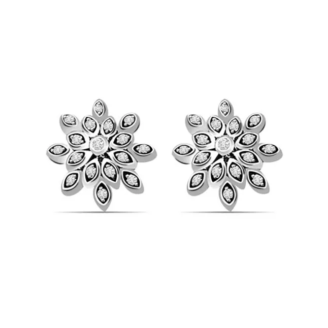 0.50 cts Solitaire Diamond Earrings -Kudajodi