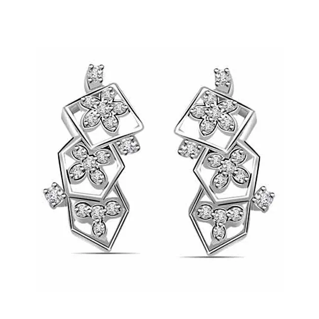 0.50 cts White Gold Diamond Earrings (ER394)