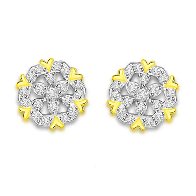 0.40 cts Diamond Kudajodi 18K Earrings -Kudajodi