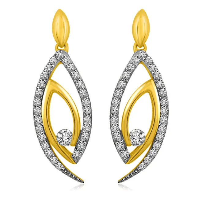 0.31CT Two Tone Diamond & Gold Earring for Her (ER419)