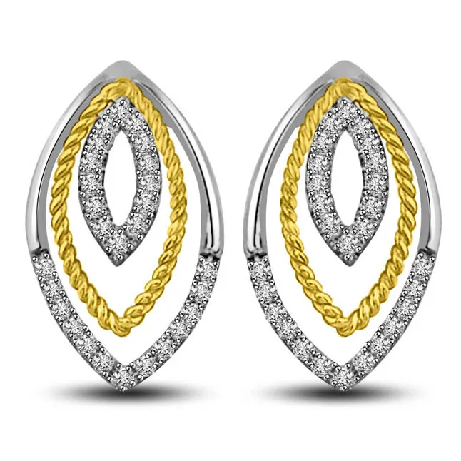 Love & Emotion : Gold & Diamond Earrings for my Love (ER420)