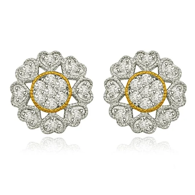 My Life is Complete with You Gold & Diamond Earrings -Kudajodi