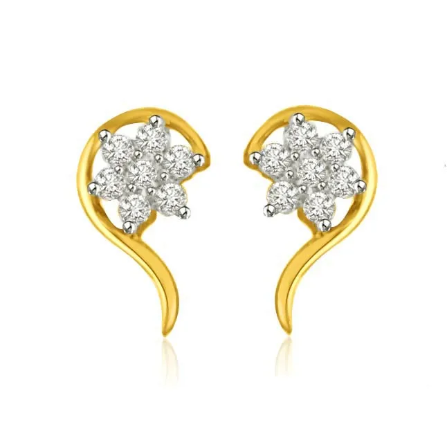 Star of My Life Gold & Diamond Earring for Beloved (ER431)