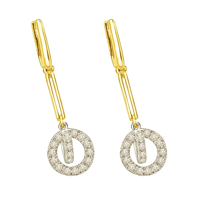 Dangling Rounds Long & Hanging Diamond Earrings Pair For Her