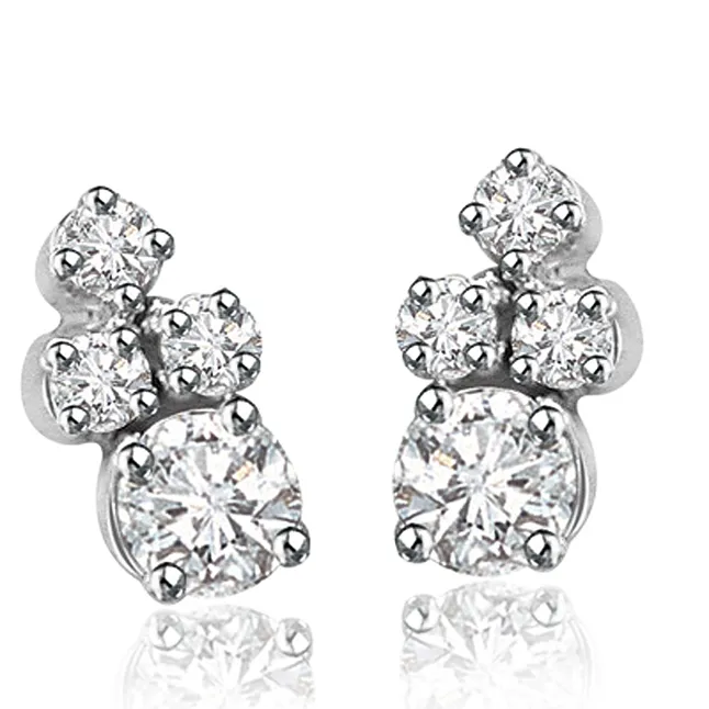 Surreal Studs - Real Diamond Earrings (ER65)