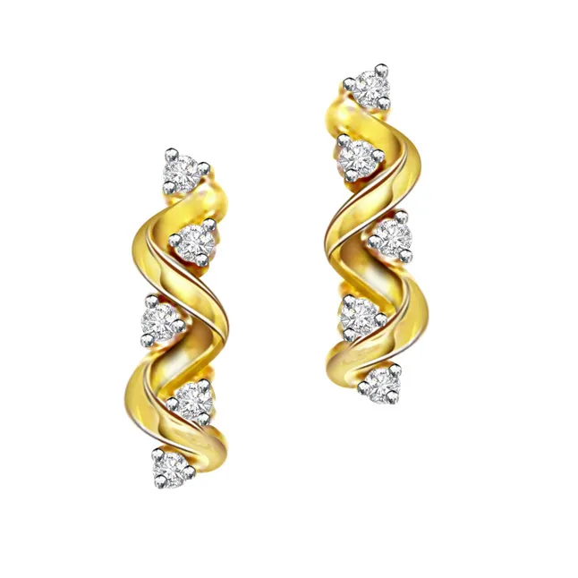 Spiral Magic - Real Diamond Earrings (ER79)