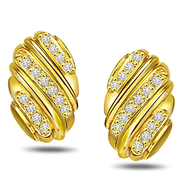 Golden Love - Real Diamond Earrings (ER91)